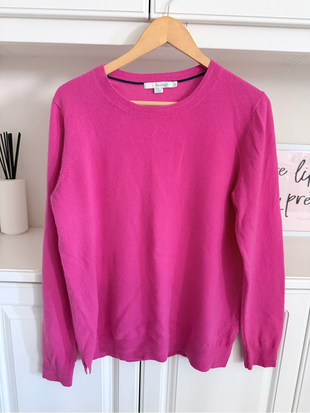 Boden Fuchsia Cashmere Sweater